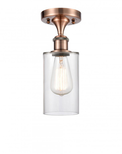 Clymer - 1 Light - 4 inch - Antique Copper - Semi-Flush Mount (3442|516-1C-AC-G802-LED)