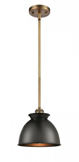 Adirondack - 1 Light - 8 inch - Brushed Brass - Mini Pendant (3442|516-1S-BB-M14-BK)