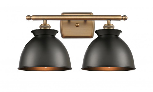 Adirondack - 2 Light - 18 inch - Brushed Brass - Bath Vanity Light (3442|516-2W-BB-M14-BK)