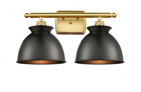 Adirondack - 2 Light - 18 inch - Satin Gold - Bath Vanity Light (3442|516-2W-SG-M14-BK-LED)