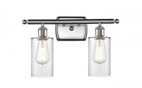 Clymer - 2 Light - 14 inch - Brushed Satin Nickel - Bath Vanity Light (3442|516-2W-SN-G802-LED)