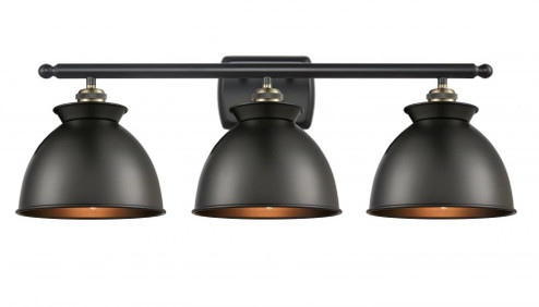 Adirondack - 3 Light - 28 inch - Black Antique Brass - Bath Vanity Light (3442|516-3W-BAB-M14-BK)