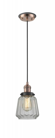 Chatham - 1 Light - 7 inch - Antique Copper - Cord hung - Mini Pendant (3442|201CBP-ACBK-G142)
