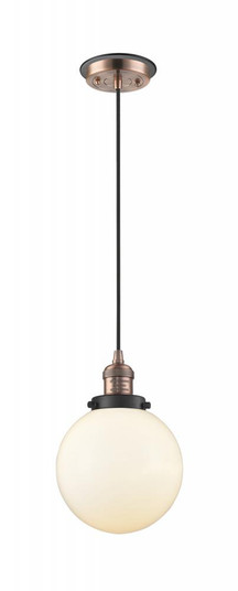 Beacon - 1 Light - 8 inch - Antique Copper - Cord hung - Mini Pendant (3442|201CBP-ACBK-G201-8)