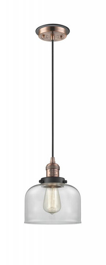 Bell - 1 Light - 8 inch - Antique Copper - Cord hung - Mini Pendant (3442|201CBP-ACBK-G72)