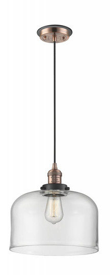 Bell - 1 Light - 12 inch - Antique Copper - Cord hung - Mini Pendant (3442|201CBP-ACBK-G72-L)