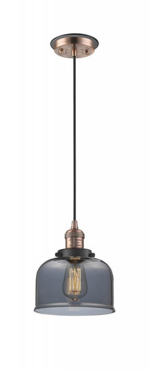 Bell - 1 Light - 8 inch - Antique Copper - Cord hung - Mini Pendant (3442|201CBP-ACBK-G73)