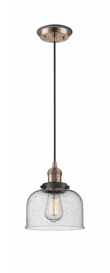 Bell - 1 Light - 8 inch - Antique Copper - Cord hung - Mini Pendant (3442|201CBP-ACBK-G74)