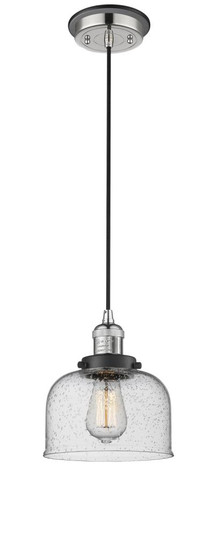 Bell - 1 Light - 8 inch - Polished Nickel - Cord hung - Mini Pendant (3442|201CBP-PNBK-G74)