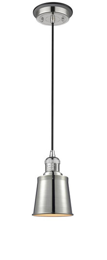 Addison - 1 Light - 5 inch - Polished Nickel - Cord hung - Mini Pendant (3442|201CBP-PNBK-M9-PN)
