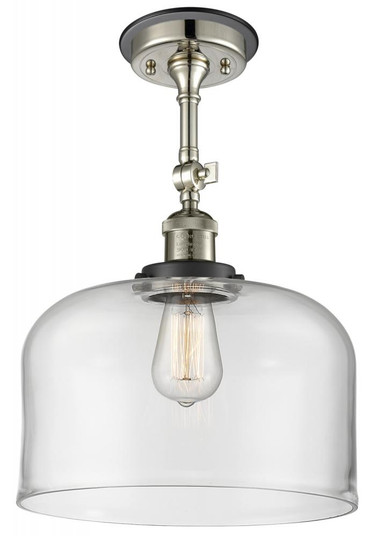 Bell - 1 Light - 12 inch - Polished Nickel - Semi-Flush Mount (3442|201FBP-PNBK-G72-L)