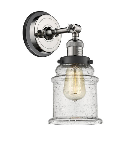 Canton - 1 Light - 7 inch - Polished Nickel - Sconce (3442|203BP-PNBK-G184)