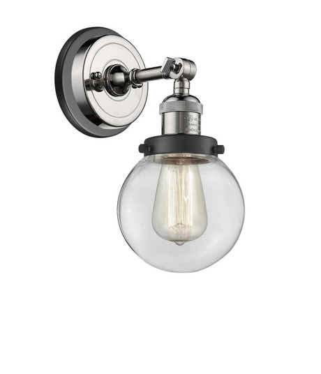 Beacon - 1 Light - 6 inch - Polished Nickel - Sconce (3442|203BP-PNBK-G202-6)