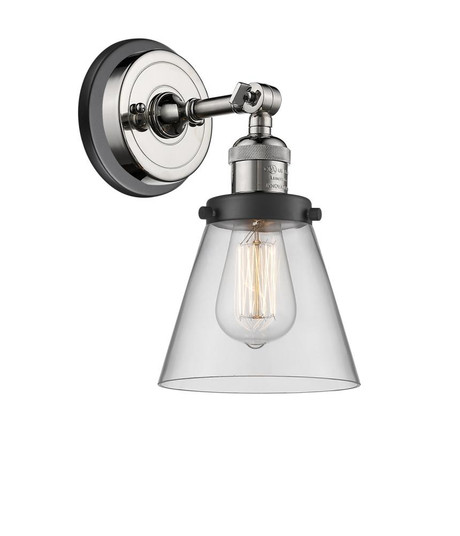Cone - 1 Light - 6 inch - Polished Nickel - Sconce (3442|203BP-PNBK-G62)