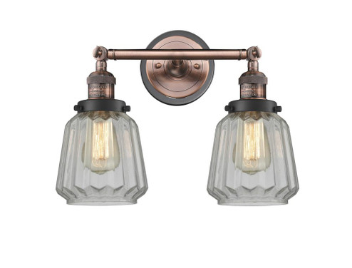 Chatham - 2 Light - 16 inch - Antique Copper - Adjustable Bath Vanity Light (3442|208BP-ACBK-G142)