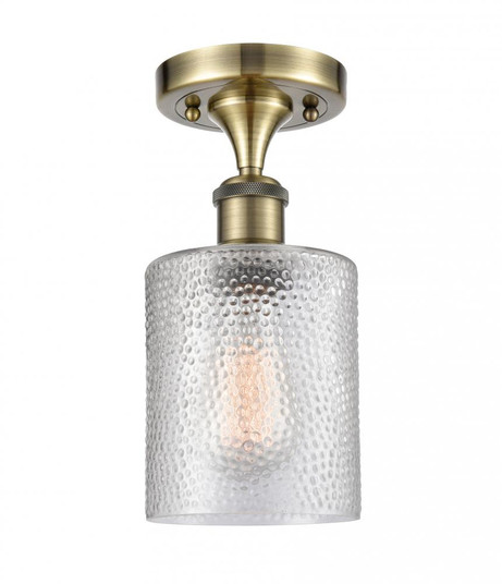 Cobbleskill - 1 Light - 5 inch - Antique Brass - Semi-Flush Mount (3442|516-1C-AB-G112)