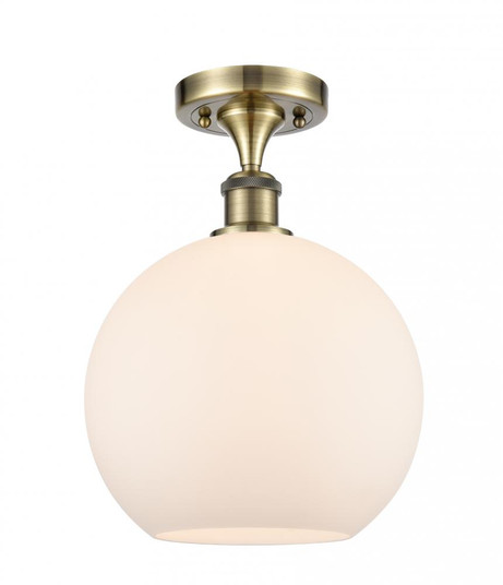 Athens - 1 Light - 10 inch - Antique Brass - Semi-Flush Mount (3442|516-1C-AB-G121-10)