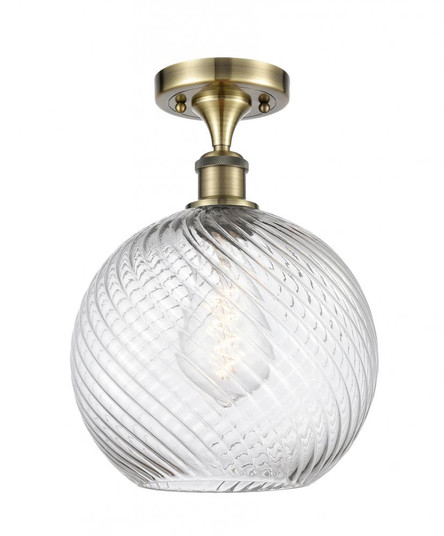 Large Twisted Swirl 1 Light Semi-Flush Mount (3442|516-1C-AB-G1214-10)