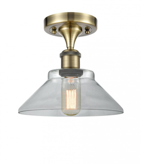 Orwell - 1 Light - 8 inch - Antique Brass - Semi-Flush Mount (3442|516-1C-AB-G132-LED)