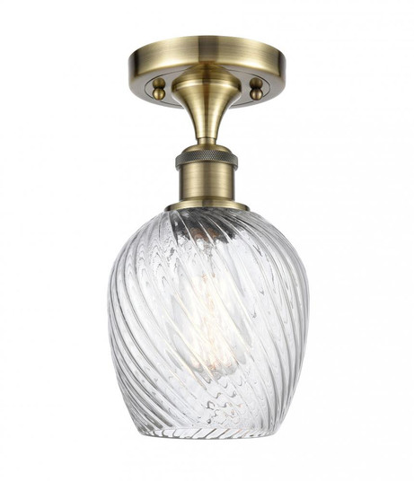 Salina - 1 Light - 6 inch - Antique Brass - Semi-Flush Mount (3442|516-1C-AB-G292-LED)