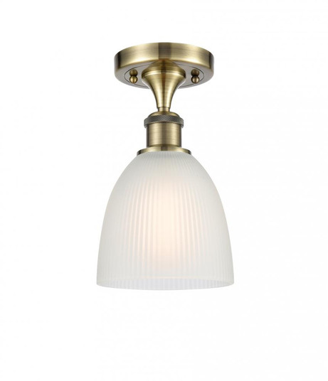 Castile - 1 Light - 6 inch - Antique Brass - Semi-Flush Mount (3442|516-1C-AB-G381-LED)