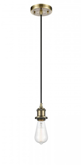 Bare Bulb - 1 Light - 5 inch - Antique Brass - Cord hung - Mini Pendant (3442|516-1P-AB-LED)
