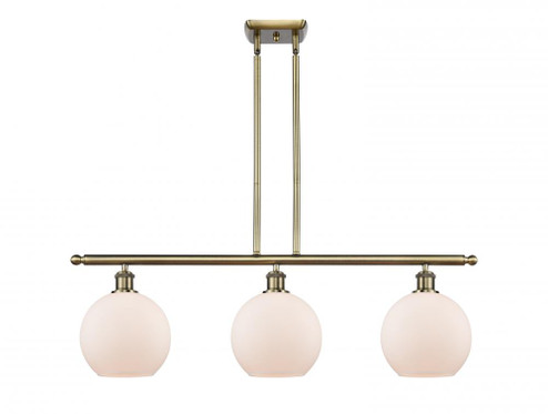 Athens - 3 Light - 36 inch - Antique Brass - Cord hung - Island Light (3442|516-3I-AB-G121)