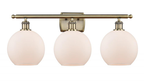 Athens - 3 Light - 28 inch - Antique Brass - Bath Vanity Light (3442|516-3W-AB-G121)
