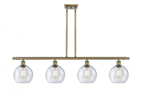 Athens - 4 Light - 48 inch - Antique Brass - Stem hung - Island Light (3442|516-4I-AB-G124-LED)