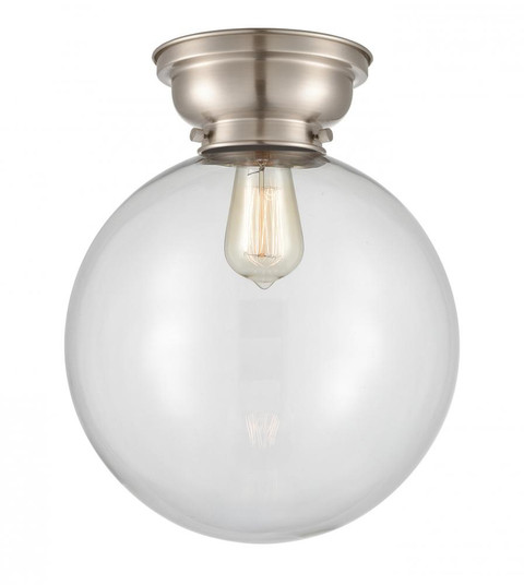 Beacon - 1 Light - 12 inch - Brushed Satin Nickel - Flush Mount (3442|623-1F-SN-G202-12)