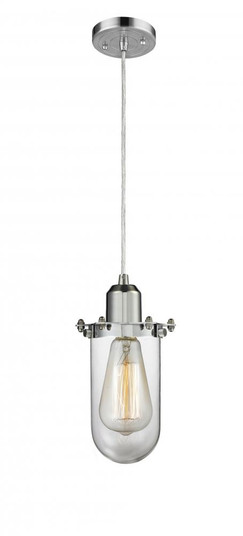 Centri - 1 Light - 5 inch - Polished Chrome - Cord hung - Mini Pendant (3442|900-1P-PC-CE231-PC-CL-LED)