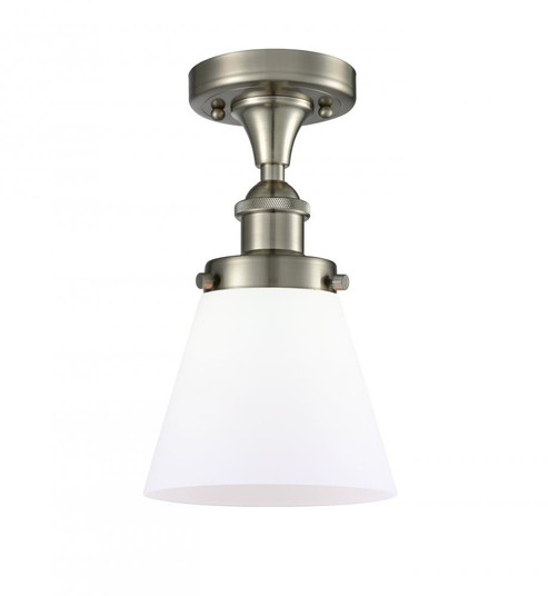 Cone - 1 Light - 6 inch - Brushed Satin Nickel - Semi-Flush Mount (3442|916-1C-SN-G61-LED)