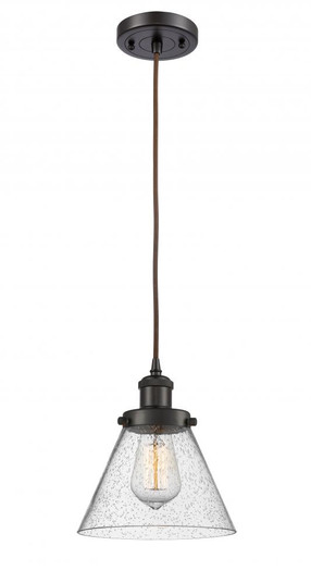 Cone - 1 Light - 8 inch - Oil Rubbed Bronze - Cord hung - Mini Pendant (3442|916-1P-OB-G44-LED)