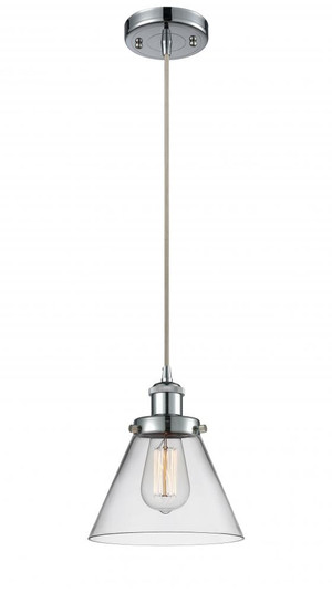 Cone - 1 Light - 8 inch - Polished Chrome - Cord hung - Mini Pendant (3442|916-1P-PC-G42)