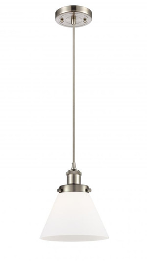 Cone - 1 Light - 8 inch - Brushed Satin Nickel - Cord hung - Mini Pendant (3442|916-1P-SN-G41-LED)