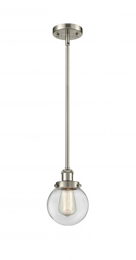 Beacon - 1 Light - 6 inch - Brushed Satin Nickel - Mini Pendant (3442|916-1S-SN-G202-6)