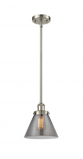 Cone - 1 Light - 8 inch - Brushed Satin Nickel - Mini Pendant (3442|916-1S-SN-G43)