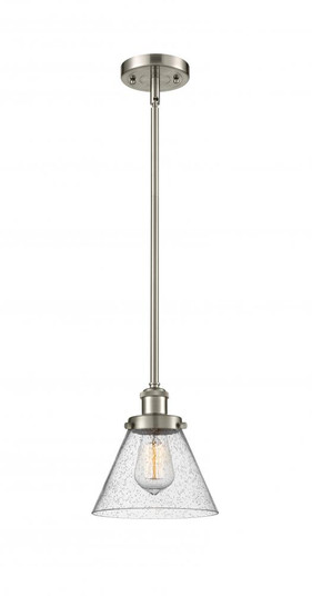 Cone - 1 Light - 8 inch - Brushed Satin Nickel - Mini Pendant (3442|916-1S-SN-G44)