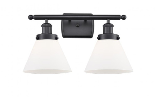 Cone - 2 Light - 18 inch - Matte Black - Bath Vanity Light (3442|916-2W-BK-G41)
