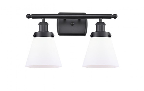 Cone - 2 Light - 16 inch - Matte Black - Bath Vanity Light (3442|916-2W-BK-G61)