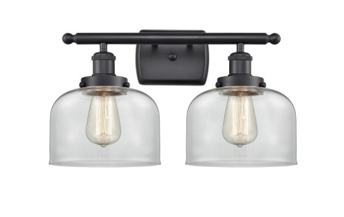 Bell - 2 Light - 18 inch - Matte Black - Bath Vanity Light (3442|916-2W-BK-G72-LED)