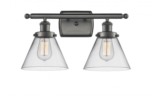 Cone - 2 Light - 18 inch - Oil Rubbed Bronze - Bath Vanity Light (3442|916-2W-OB-G42-LED)