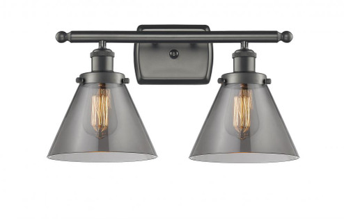 Cone - 2 Light - 18 inch - Oil Rubbed Bronze - Bath Vanity Light (3442|916-2W-OB-G43-LED)