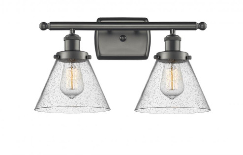 Cone - 2 Light - 18 inch - Oil Rubbed Bronze - Bath Vanity Light (3442|916-2W-OB-G44)