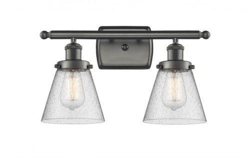 Cone - 2 Light - 16 inch - Oil Rubbed Bronze - Bath Vanity Light (3442|916-2W-OB-G64)