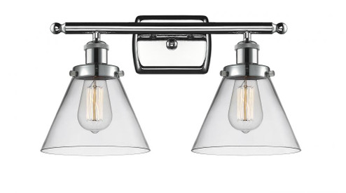 Cone - 2 Light - 18 inch - Polished Chrome - Bath Vanity Light (3442|916-2W-PC-G42-LED)