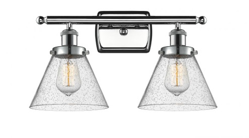 Cone - 2 Light - 18 inch - Polished Chrome - Bath Vanity Light (3442|916-2W-PC-G44-LED)