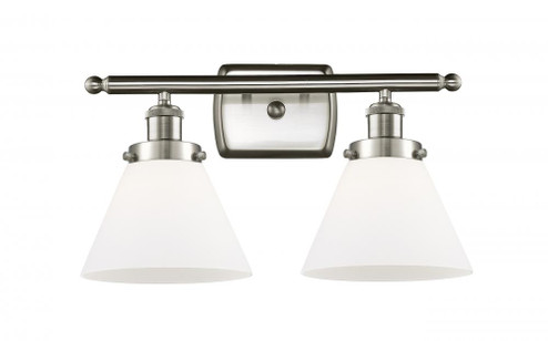 Cone - 2 Light - 18 inch - Brushed Satin Nickel - Bath Vanity Light (3442|916-2W-SN-G41-LED)