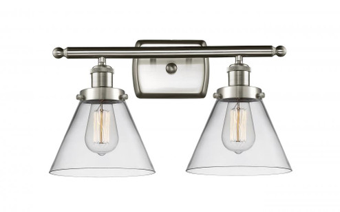 Cone - 2 Light - 18 inch - Brushed Satin Nickel - Bath Vanity Light (3442|916-2W-SN-G42)