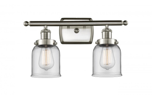 Bell - 2 Light - 16 inch - Brushed Satin Nickel - Bath Vanity Light (3442|916-2W-SN-G52-LED)
